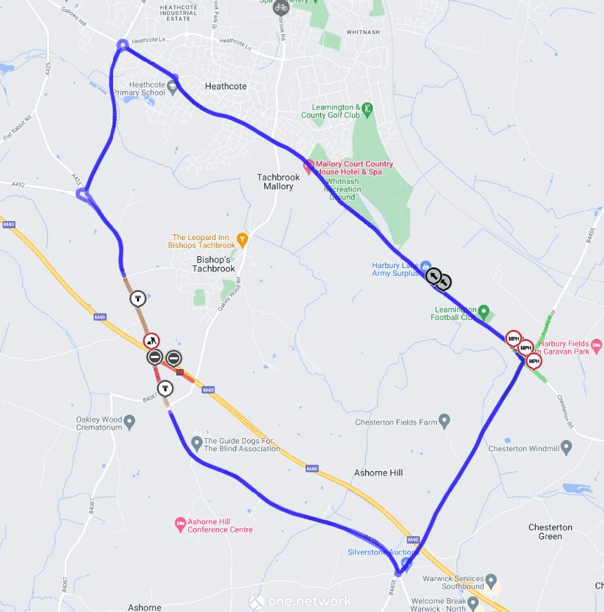 M40 Closure and Diversion Route
